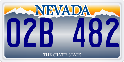 NV license plate 02B482