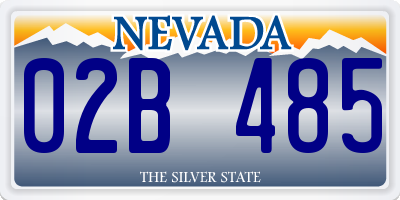 NV license plate 02B485