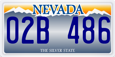 NV license plate 02B486