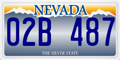 NV license plate 02B487