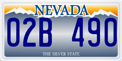 NV license plate 02B490