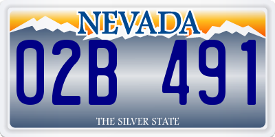 NV license plate 02B491