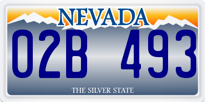 NV license plate 02B493