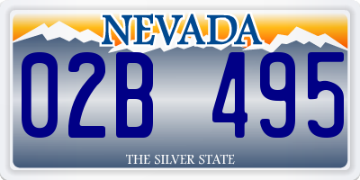NV license plate 02B495