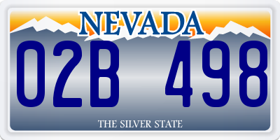 NV license plate 02B498