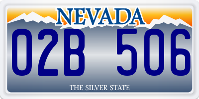 NV license plate 02B506
