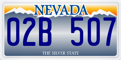 NV license plate 02B507