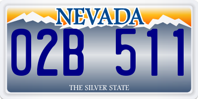 NV license plate 02B511