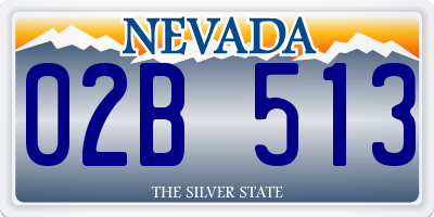 NV license plate 02B513