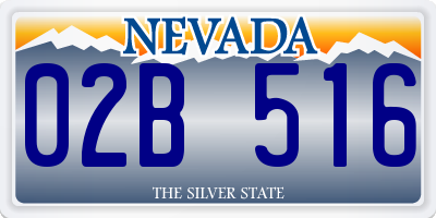 NV license plate 02B516