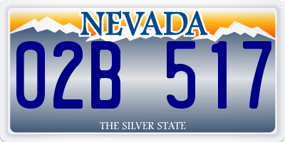 NV license plate 02B517