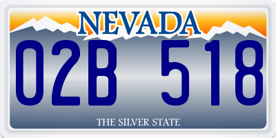 NV license plate 02B518