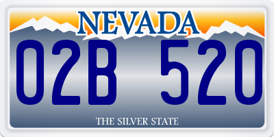 NV license plate 02B520