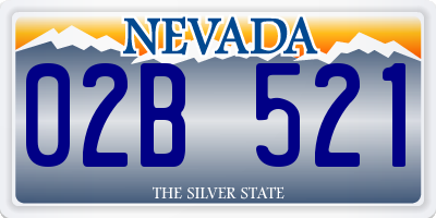 NV license plate 02B521