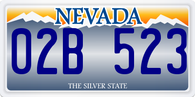 NV license plate 02B523