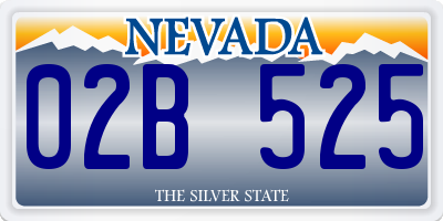 NV license plate 02B525