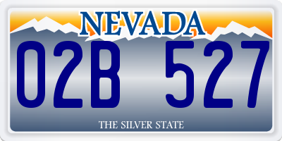 NV license plate 02B527