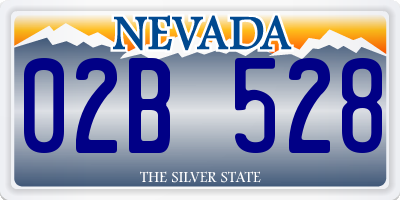 NV license plate 02B528