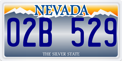 NV license plate 02B529