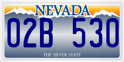 NV license plate 02B530