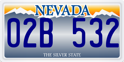 NV license plate 02B532