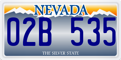 NV license plate 02B535