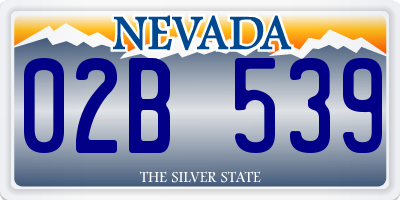 NV license plate 02B539