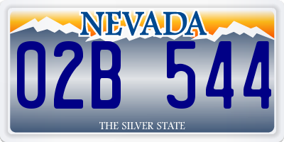 NV license plate 02B544