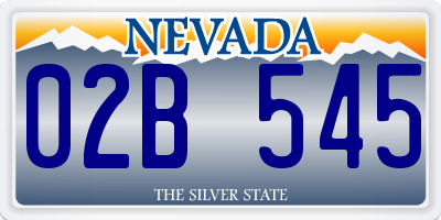 NV license plate 02B545