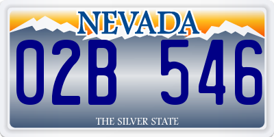 NV license plate 02B546