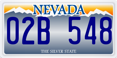 NV license plate 02B548