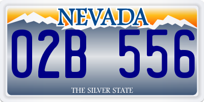 NV license plate 02B556