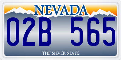 NV license plate 02B565