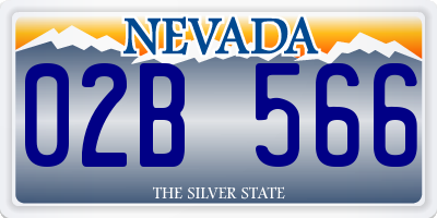 NV license plate 02B566