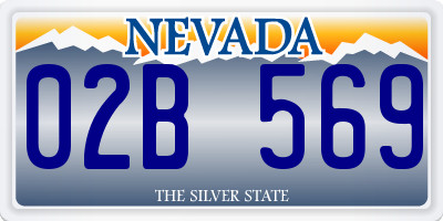 NV license plate 02B569