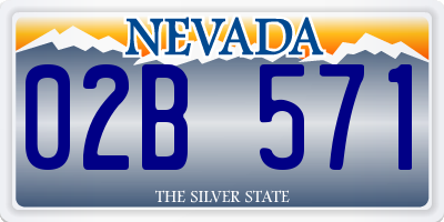 NV license plate 02B571