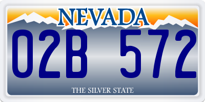 NV license plate 02B572
