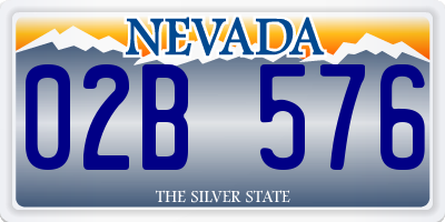 NV license plate 02B576