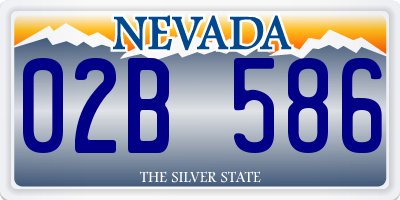 NV license plate 02B586