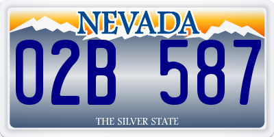 NV license plate 02B587