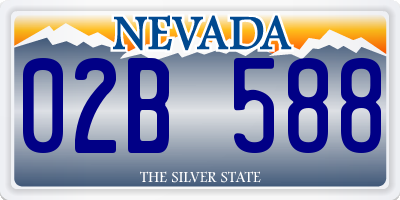 NV license plate 02B588