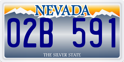 NV license plate 02B591