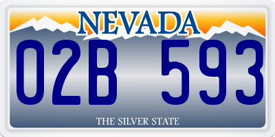 NV license plate 02B593