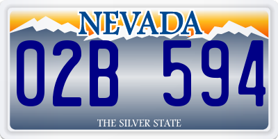 NV license plate 02B594