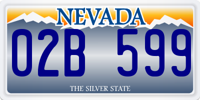 NV license plate 02B599