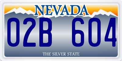 NV license plate 02B604