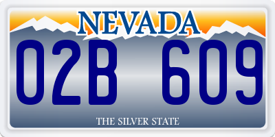 NV license plate 02B609