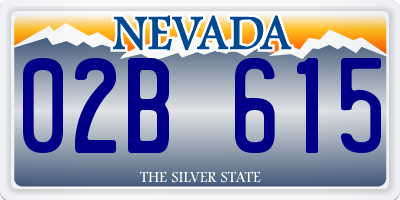 NV license plate 02B615