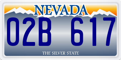 NV license plate 02B617