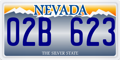 NV license plate 02B623